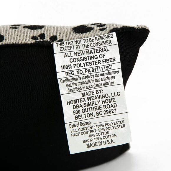 Dog Mom Black and White Tapestry Toss Pillow 11" x 7" - Picture 5 of 5